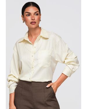Ombre Bluse - Weiß