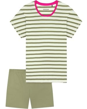 Schiesser Pyjama Casual Essentials - Grün