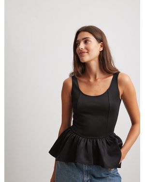 NA-KD Top - Schwarz