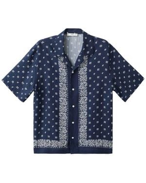 Mango Hemd Bandana - Blau