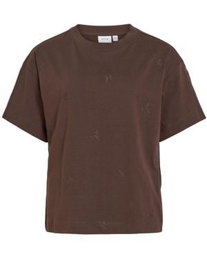 Vila T-Shirt Vimonie - Braun