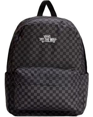 Vans Rucksack Old Skool Grom Check Backpack Charcoal - Schwarz