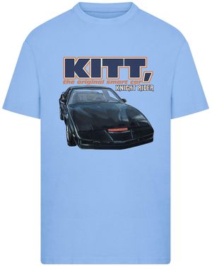 Merchcode T-Shirt Knight Rider Kitt - Blau