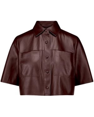 Vera Mont Kunstleder-Jacke Kurzarm - Braun