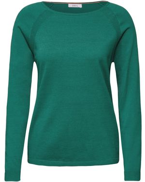 Cecil Strukturmix Pullover - Grün