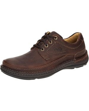 Clarks Schnürschuh Nature 3 Schuhe Dunkelbraun Mahogany