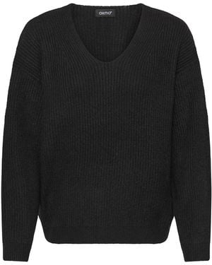 Oxmo V-Ausschnitt-Pullover Oxicallie - Schwarz