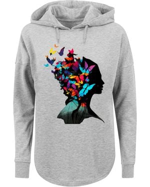 F4NT4STIC Sweatshirt 'Butterflies' - Grau