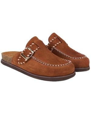 Desa Hausschuh Holzschuhe - Braun