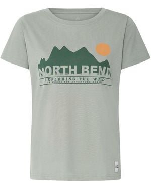 North Bend Rundhalsshirt Nbcash - Grün