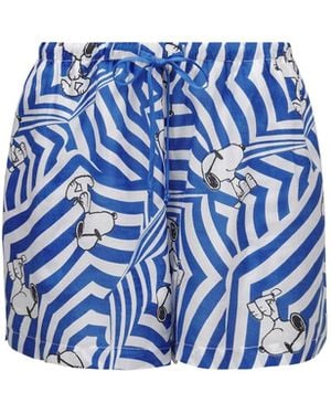 Codello Shorts Mit Snoopy-Print - Blau