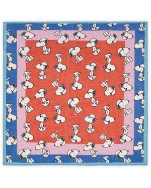 Codello Bandana Mit Snoopy-Motiven Auf Buntem Design - Blau