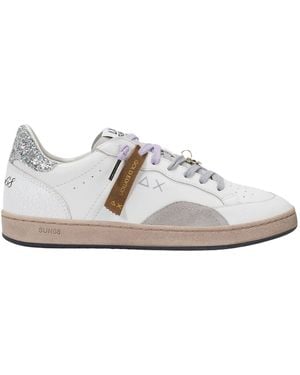Sun 68 Sneaker Low Urban Street Leather Sneakers With Charm - Weiß