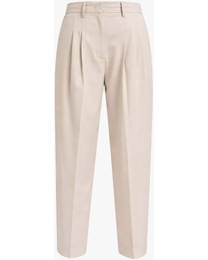 Smith & Soul Hose Mit Bundfalten Und Cropped Leg - Natur