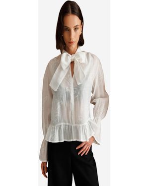 MixRay Bluse - Weiß