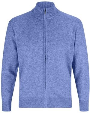 CASH-MERE.CH Kaschmir Strickjacke - Blau