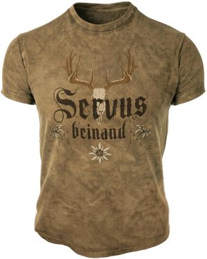 LOBO NEGRO® Trachtenshirt Servus Beinand - Grün