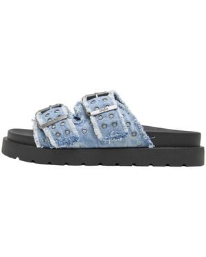 Buffalo Pantolette Raya Ari Stud - Blau