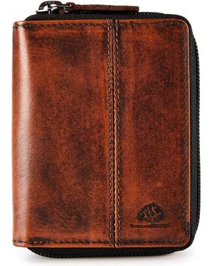 Greenburry Geldbörse Destressed - Braun