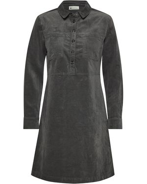 Street One Knielanges Kleid Aus Softem Cord - Grau