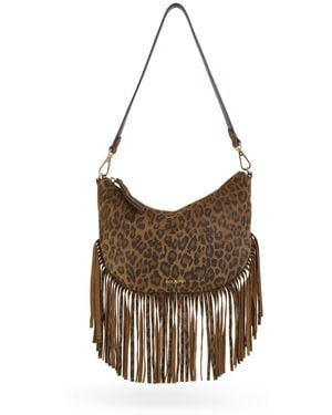 Nat & Nin Umhängetasche Lune Frange - Braun