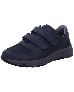 Waldläufer Hausschuh Komfort Slipper Herren 662301-304 194 Echtleder - Blau