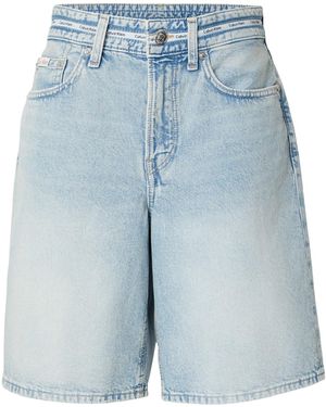 Calvin Klein Hose Logo Tape Bermuda - Blau