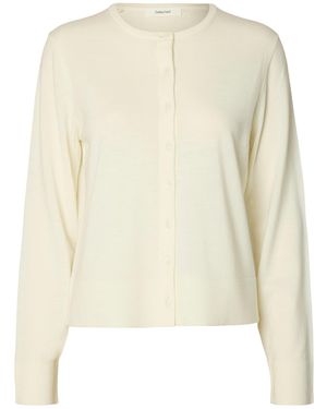SELECTED Strickjacke Slfthea - Natur