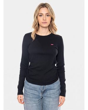 Levi's Levis Shirt Essential Hm Ls Tee Anthracite Night -- Long Sleeve T-Shirt - Blau