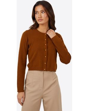 Brave Soul Strickjacke - Braun