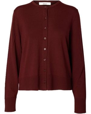 SELECTED Strickjacke Slfthea - Rot