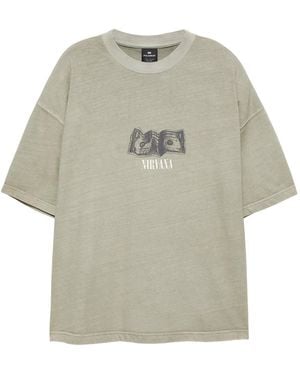 Pull&Bear T-Shirt Nirvana One Dollar - Grau