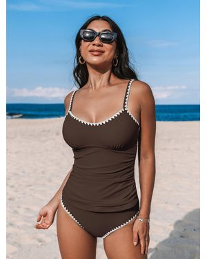 CUPSHE Tankini Adjustable Straps - Blau