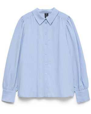 Vero Moda Hemdbluse Vmmillie Ls Shirt Wvn Ga Mit Streifen - Blau