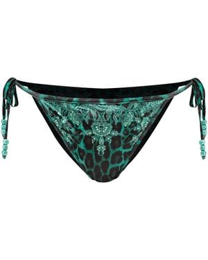 JIORO Bikinihose Leo - Grün