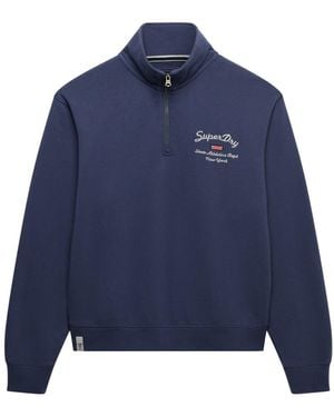 Superdry & Co Sweatshirt Athletic Essentials - Blau