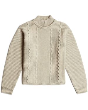 G-Star Cable Double Collar Knit - Natur