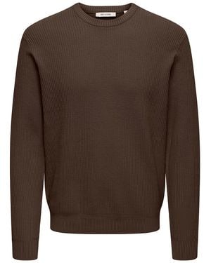 Only & Sons Pullover Onstobi - Braun
