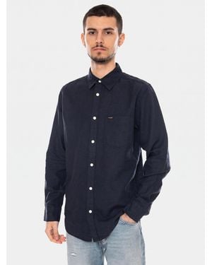 Wrangler Hemd Shirt Dark - Blau