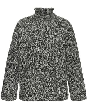 Buffalo Stehkragenpullover in Melange-Optik - Grau