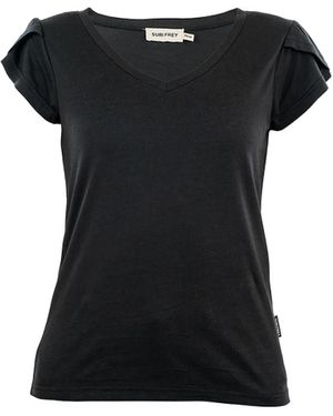 SURI FREY T-Shirt Mit V-Ausschnitt Sfy Freyday - Schwarz