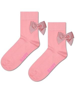 Happy Socks Socken Bow 1/2 Crew Socks Br/Br - Pink