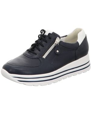 Waldläufer Schnürschuh Komfort Schnürschuh Damen 758009-200/194 Echtleder - Blau