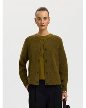 SELECTED Strickjacke Slflulu - Grün