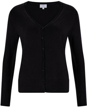 CASH-MERE.CH Kaschmir Strickjacke - Schwarz
