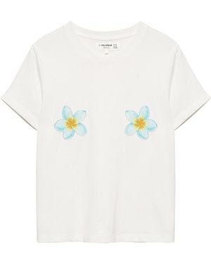 Pull&Bear T-Shirt - Weiß
