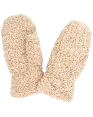 styleBREAKER Fäustlinge Teddy Fäustlinge Mit Fleece Futter - Natur