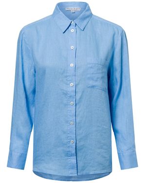 Marie Lund Leinenbluse - Blau