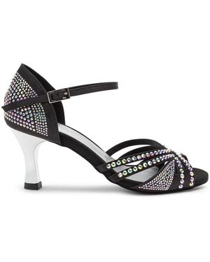 Dancing Queen Pumps Sparkle Shine Tanzschuhe Satin - Schwarz