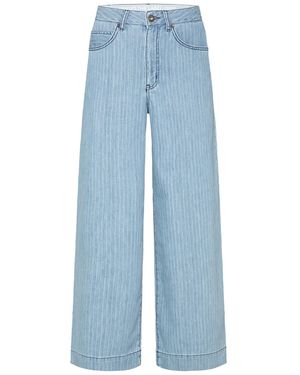 SENSES.THE LABEL Wide Leg Jeans Ale:Xina High Waist - Blau